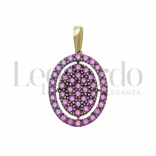 con Zircone Viola in Oro Rosa da 1,8gr.