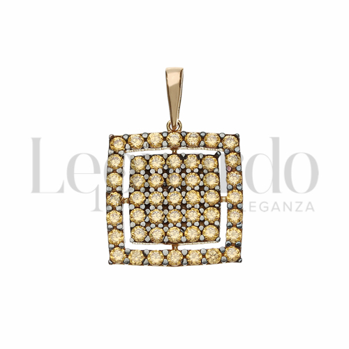 con Zircone arancione in Oro Rosa da 1,7gr.