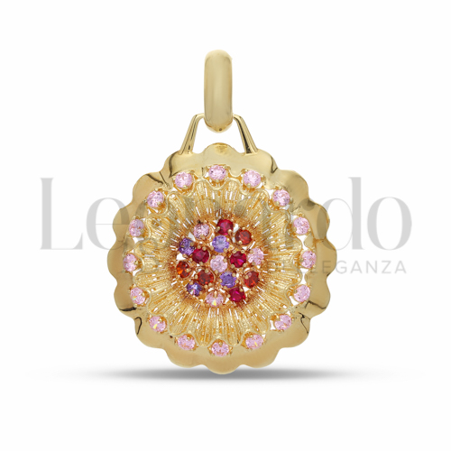 con Zircone rosa Light in Oro Giallo da 8,9gr.