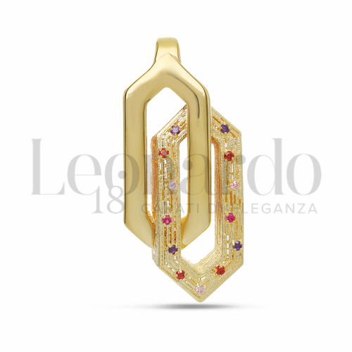 con Zircone rosa Light in Oro Giallo da 8gr.