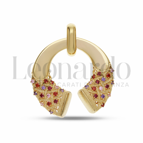 con Zircone rosa Light in Oro Giallo da 10,3gr.