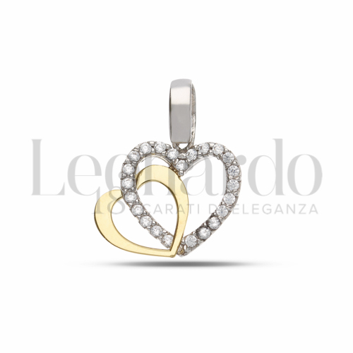 1° Misura con Pavé di zirconi bianchi in Oro Giallo e Oro Bianco da 0,8gr.