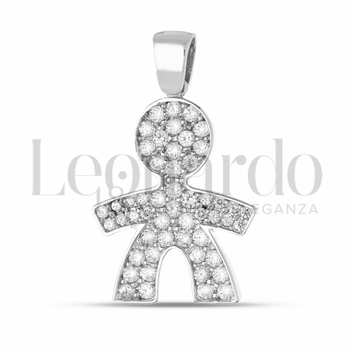 3° Misura con Pavé di zirconi bianchi in Oro Bianco da 2,2gr.