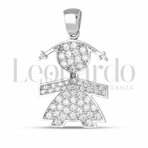 3° Misura con Pavé di zirconi bianchi in Oro Bianco da 2,7gr.