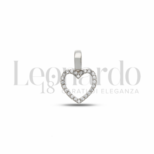 1° Misura con Pavé di zirconi bianchi in Oro Bianco da 0,6gr.