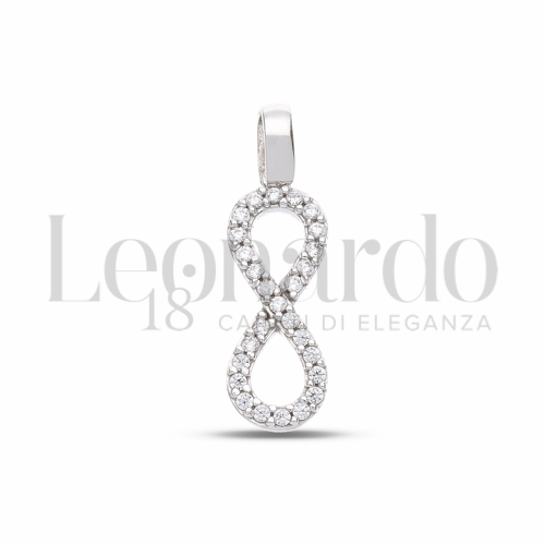 con Pavé di zirconi bianchi in Oro Bianco da 1,2gr.