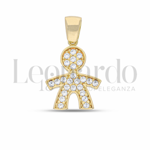 2° Misura con Pavé di zirconi bianchi in Oro Giallo da 1,6gr.