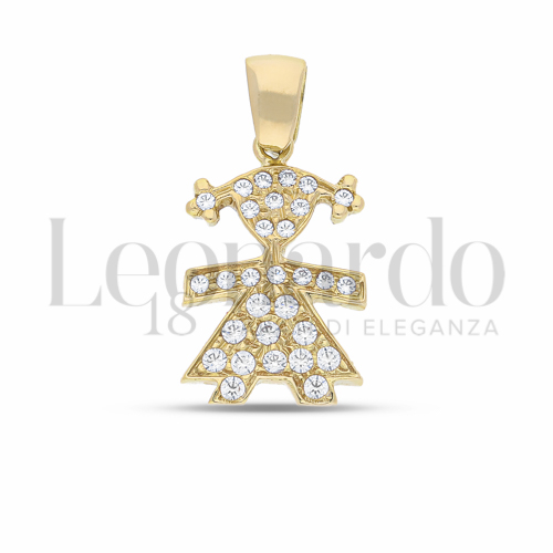 2° Misura con Pavé di zirconi bianchi in Oro Giallo da 1,6gr.