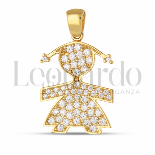 3° Misura con Pavé di zirconi bianchi in Oro Giallo da 2,9gr.