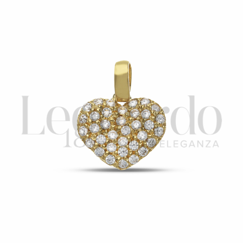 1° Misura con Pavé di zirconi bianchi in Oro Giallo da 1gr.
