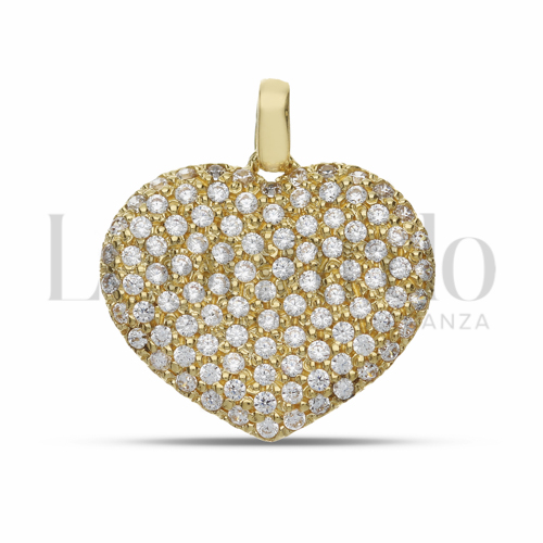 3° Misura con Pavé di zirconi bianchi in Oro Giallo da 3gr.