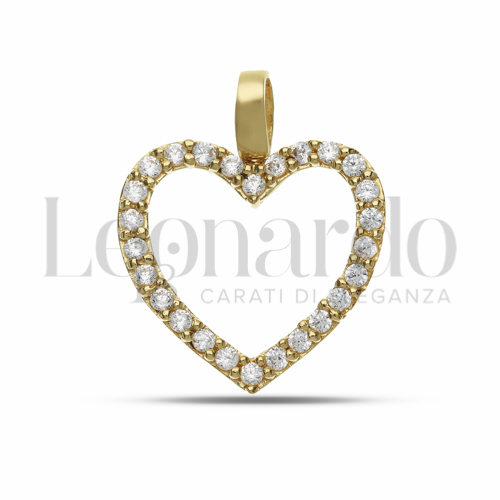 3° Misura con Pavé di zirconi bianchi in Oro Giallo da 1,1gr.