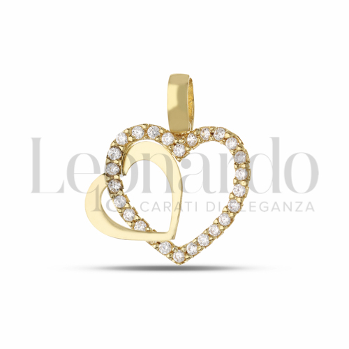 2° Misura con Pavé di zirconi bianchi in Oro Giallo da 1gr.