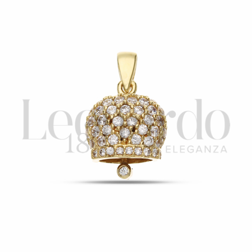 2° Misura con Pavé di zirconi bianchi in Oro Giallo da 2,8gr.