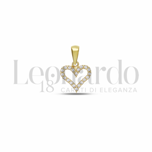 1° Misura con Pavé di zirconi bianchi in Oro Giallo da 0,8gr.