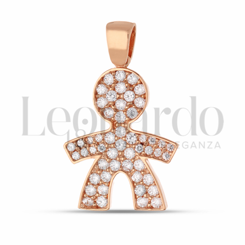 3° Misura con Pavé di zirconi bianchi in Oro Rosa da 2,2gr.