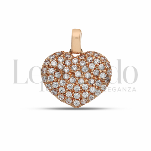 2° Misura con Pavé di zirconi bianchi in Oro Rosa da 1,9gr.