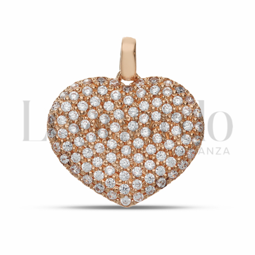 3° Misura con Pavé di zirconi bianchi in Oro Rosa da 3,1gr.