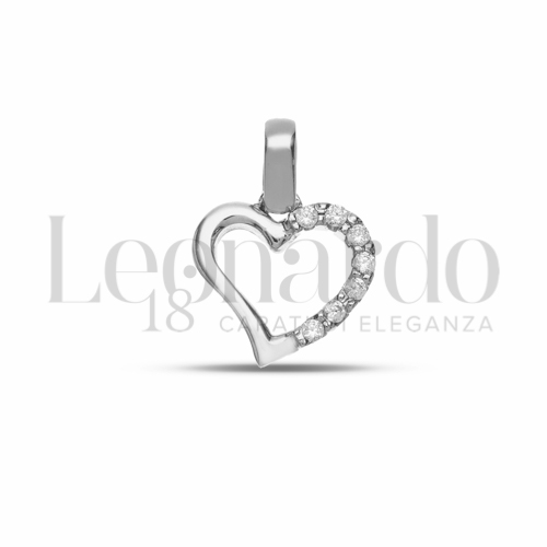 1° Misura con Mezzo Pavé di zirconi bianchi in Oro Bianco da 0,8gr.