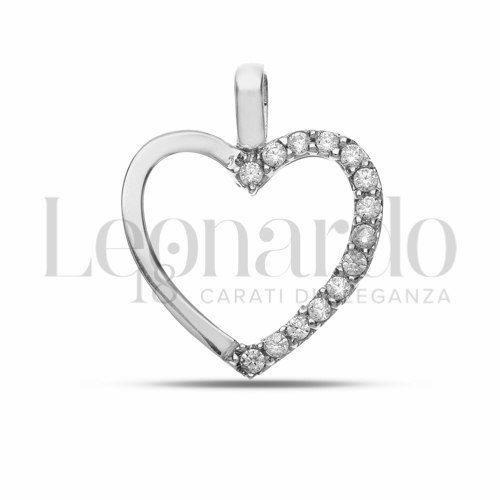 3° Misura con Mezzo Pavé di zirconi bianchi in Oro Bianco da 1,1gr.