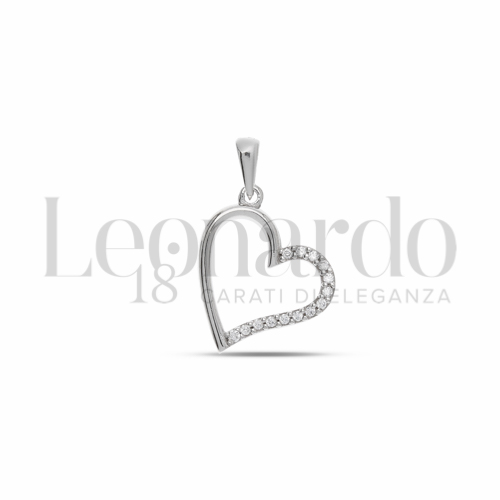 2° Misura con Mezzo Pavé di zirconi bianchi in Oro Bianco da 0,9gr.