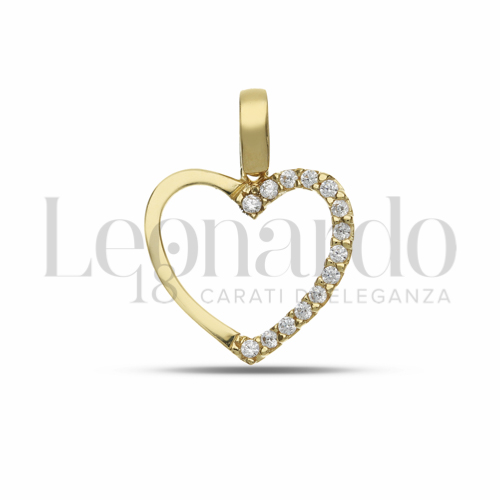 2° Misura con Mezzo Pavé di zirconi bianchi in Oro Giallo da 0,8gr.