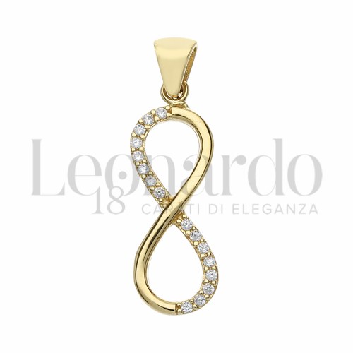 2° Misura con Mezzo Pavé di zirconi bianchi in Oro Giallo da 1,2gr.