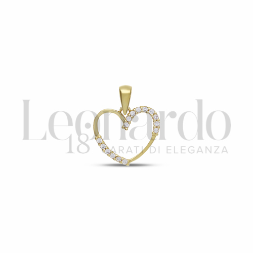 1° Misura con Mezzo Pavé di zirconi bianchi in Oro Giallo da 1,1gr.