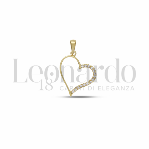 1° Misura con Mezzo Pavé di zirconi bianchi in Oro Giallo da 1,2gr.