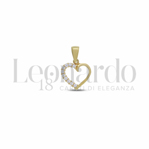 1° Misura con Mezzo Pavé di zirconi bianchi in Oro Giallo da 0,8gr.