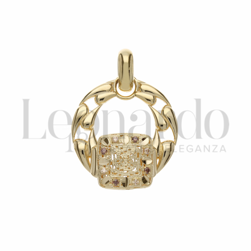 con Zirconi Brown in Oro Giallo da 7,2gr.