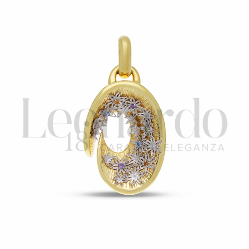 con Zirconi colorati - Rainbow in Oro Giallo e Oro Bianco da 6,2gr.