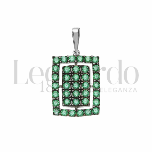 con Zircone verde in Oro Bianco da 1,7gr.