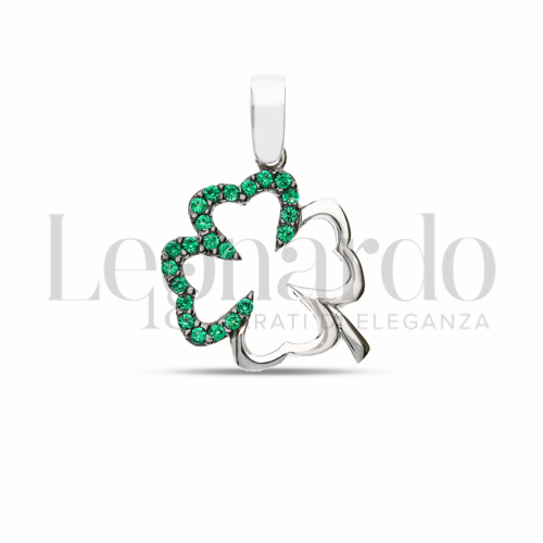 con Zircone verde in Oro Bianco da 1,5gr.