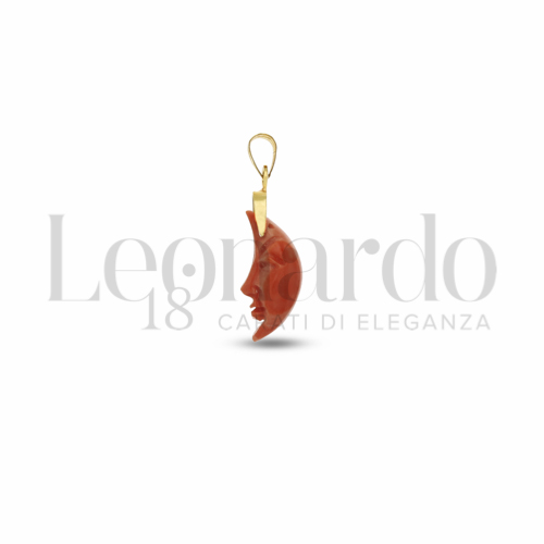 1° Misura con Corallo rosa in Oro Giallo da 0,7gr.