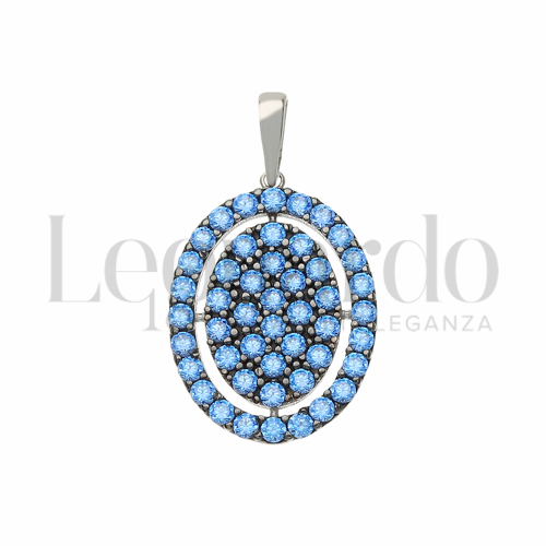 con Zircone Blu in Oro Bianco da 1,8gr.