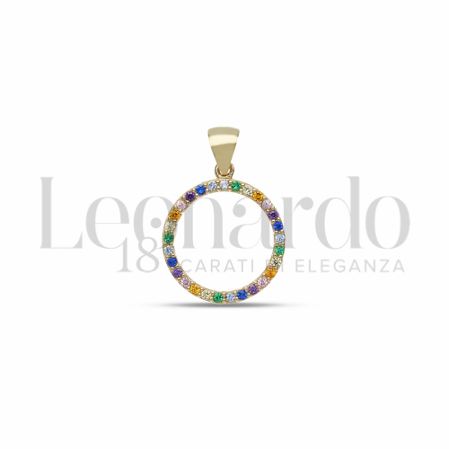 1° Misura con Pietre Rainbow in Oro Giallo da 1,1gr.