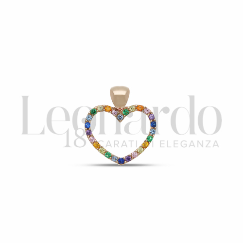 1° Misura con Pietre Rainbow in Oro Rosa da 1,1gr.