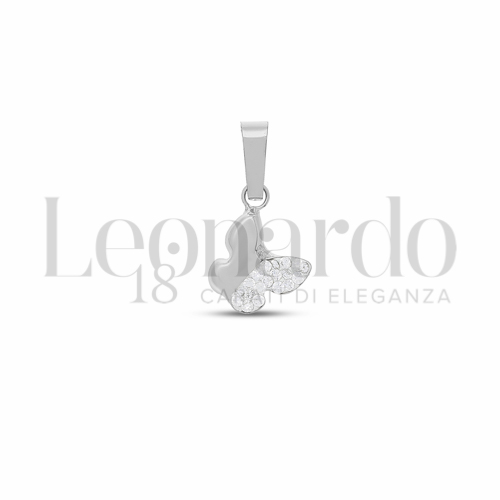 1° Misura con Mezzo pavè di resina e zirconi in Oro Bianco da 0,4gr.