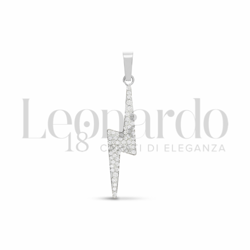 con Resina e zirconi in Oro Bianco da 0,6gr.