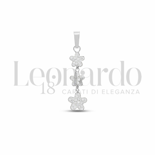con Resina e zirconi in Oro Bianco da 0,6gr.