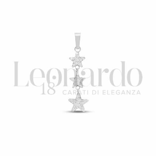 con Resina e zirconi in Oro Bianco da 0,5gr.