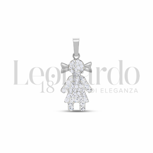 con Resina e zirconi in Oro Bianco da 0,8gr.