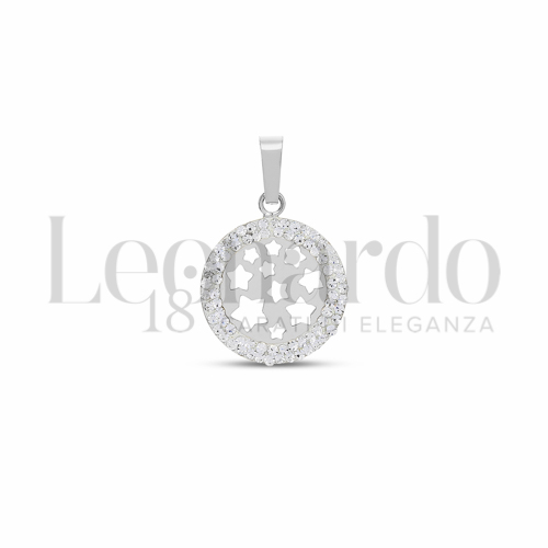 con Resina e zirconi in Oro Bianco da 0,5gr.