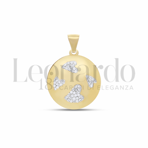 con Resina e zirconi in Oro Giallo da 2,6gr.