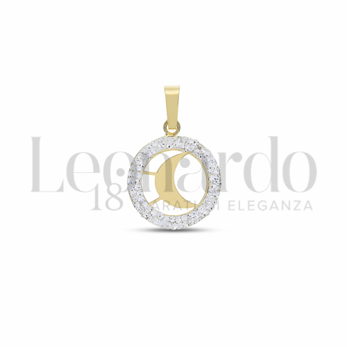 con Resina e zirconi in Oro Giallo da 0,5gr.