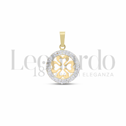 con Resina e zirconi in Oro Giallo da 0,5gr.