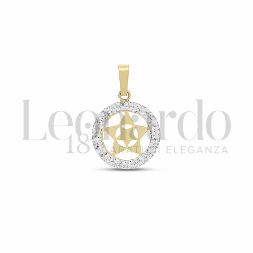 con Resina e zirconi in Oro Giallo da 0,5gr.