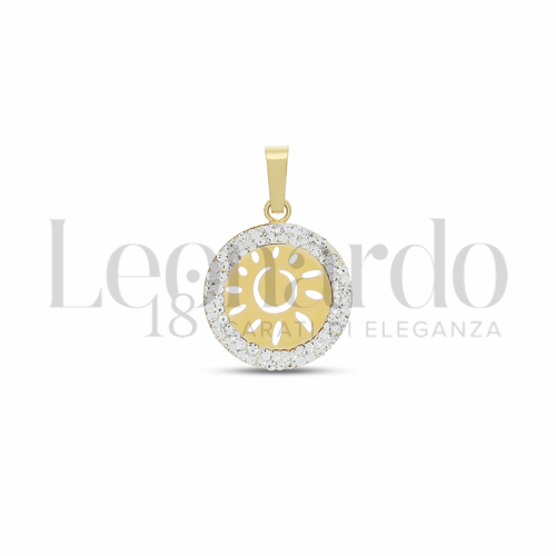 con Resina e zirconi in Oro Giallo da 0,5gr.