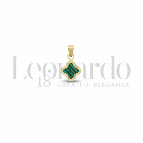 1° Misura con Malachite in Oro Giallo da 0,4gr.